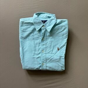 Ralph Lauren Aqua Casual Button Down Shirt
